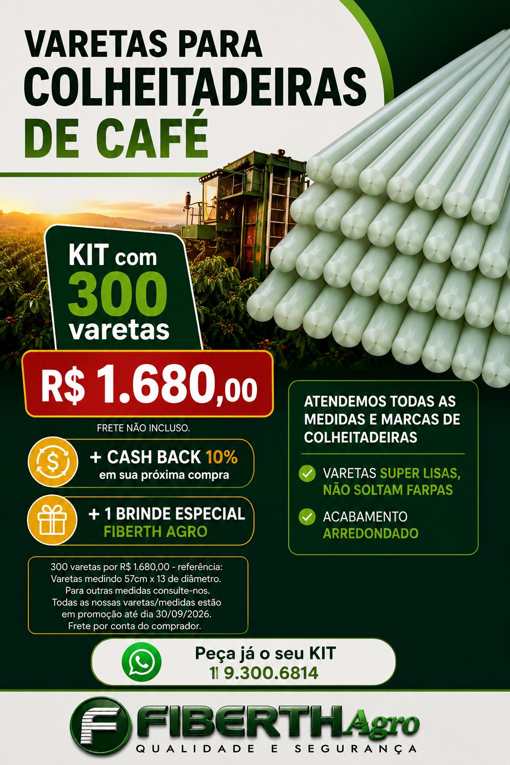 vareta para colheitadeira